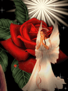 Ангелы Ангелочек с розой смайлы