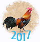 Новый год Петух-символ 2017 года смайлы