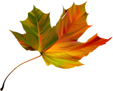 Осень Разделитель - лист клена смайлы