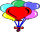 Валентинки Разноцветные шарики-сердечки смайлы