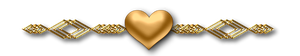 Сердца Разделитель с сердечком на золотом орнаменте смайлы