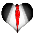 Сердца Сердечко с галстуком смайлы
