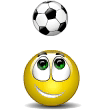 Спорт Смайлик с футбольным мячиком смайлы