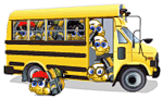 Транспорт Школьный автобус смайлы