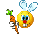 Животные Смайлик - зайка с морковкой смайлы
