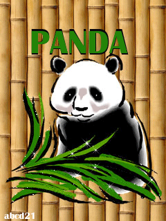 Животные Панда с надписью смайлы