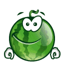 Зеленые Смайлик- зеленый арбуз влюблен смайлы