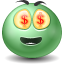 Зеленые Доллары, money смайлы