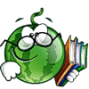 Зеленые Арбуз - ученый смайлы