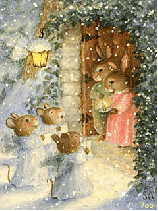 Зима Рождественские зайчики смайлы