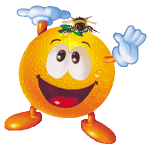 Еда Апельсинчик с пчелкой смайлы