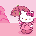 Китти Hello kitty с зонтиком смайлы