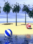 Лето Мячи на пляже смайлы