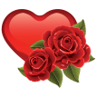 Любовь Сердце С Розами смайлы