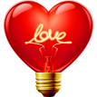 Любовь Сердце Лампы смайлы
