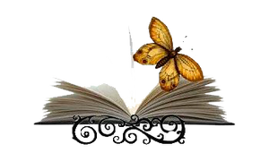Насекомые Бабочка на открытой книге. Украшение текста презентации смайлы