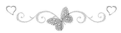 Насекомые Серебряная бабочка с завитками. Декор смайлы