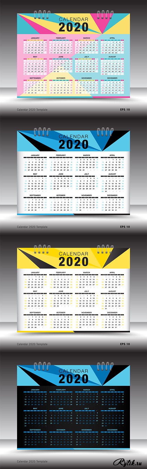 Новый год Календарь 2020 г. многоярусный смайлы
