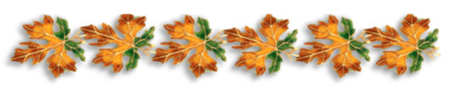 Осень Разделитель -листва клена смайлы