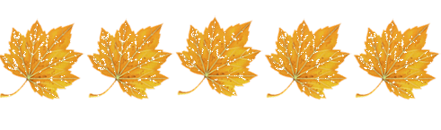 Осень Разделитель - желтые листья линией смайлы