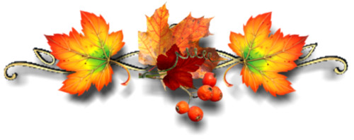 Осень Разделитель с листьями клена смайлы