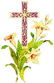 Пасха Крест в цветах смайлы