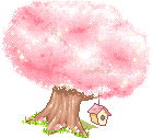 Погода Розовое дерево со скворечником смайлы