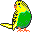 Птицы Желто-зеленый попугай смайлы