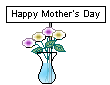 Праздники С днем матери! Букет цветов в вазе смайлы