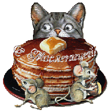 Праздники Кошки-мышки с масленицей смайлы
