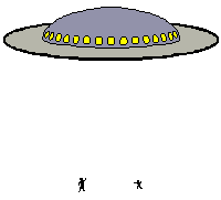Пришельцы UFO с желтыми огоньками смайлы