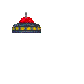 Пришельцы Маленький летательный аппарат с красно-желтым освещением смайлы