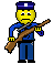 Профессии Полицейский с оружием смайлы