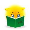 Разноцветные Желтый читает книжку смайлы