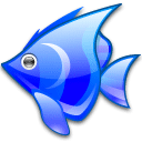 Рыбы Красивая голубая рыбка смайлы