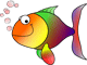 Рыбы Разноцветная рыбка смайлы