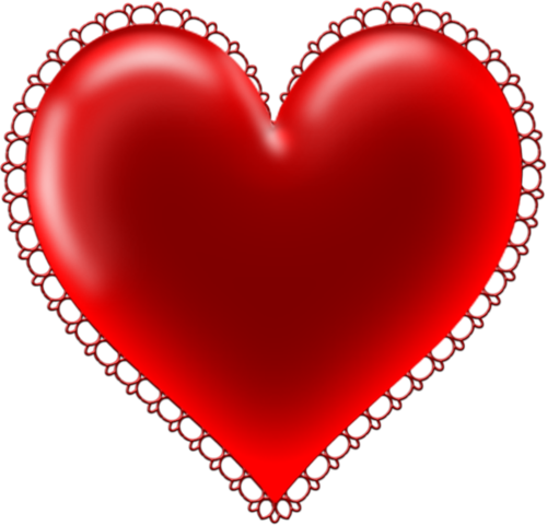 Сердца Разделитель - красное сердечко смайлы