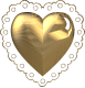 Сердца Разделитель - золотое сердечко смайлы