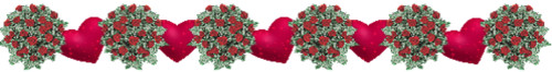 Сердца Разделитель - сердечки и букеты цветов смайлы