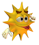 Солнце Солнышко показывает язык смайлы