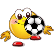 Спорт С футбольным мячом смайлы