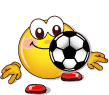 Спорт Смайлик с футбольным мячем смайлы