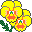 Цветы Анютины глазки желтые смайлы
