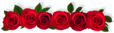 Цветы Украшение для текстов. Розы красные в ряд смайлы