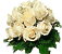 Цветы Букет белых роз смайлы