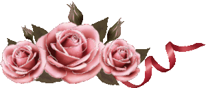 Цветы Украшение для текстов. Розовые розы с лентой смайлы