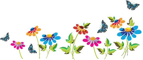 Цветы Украшение для поздравлений - ромашки и бабочки смайлы