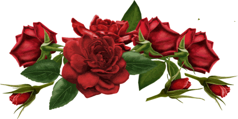 Цветы Украшение для поздравлений с красными розами и бутонами смайлы